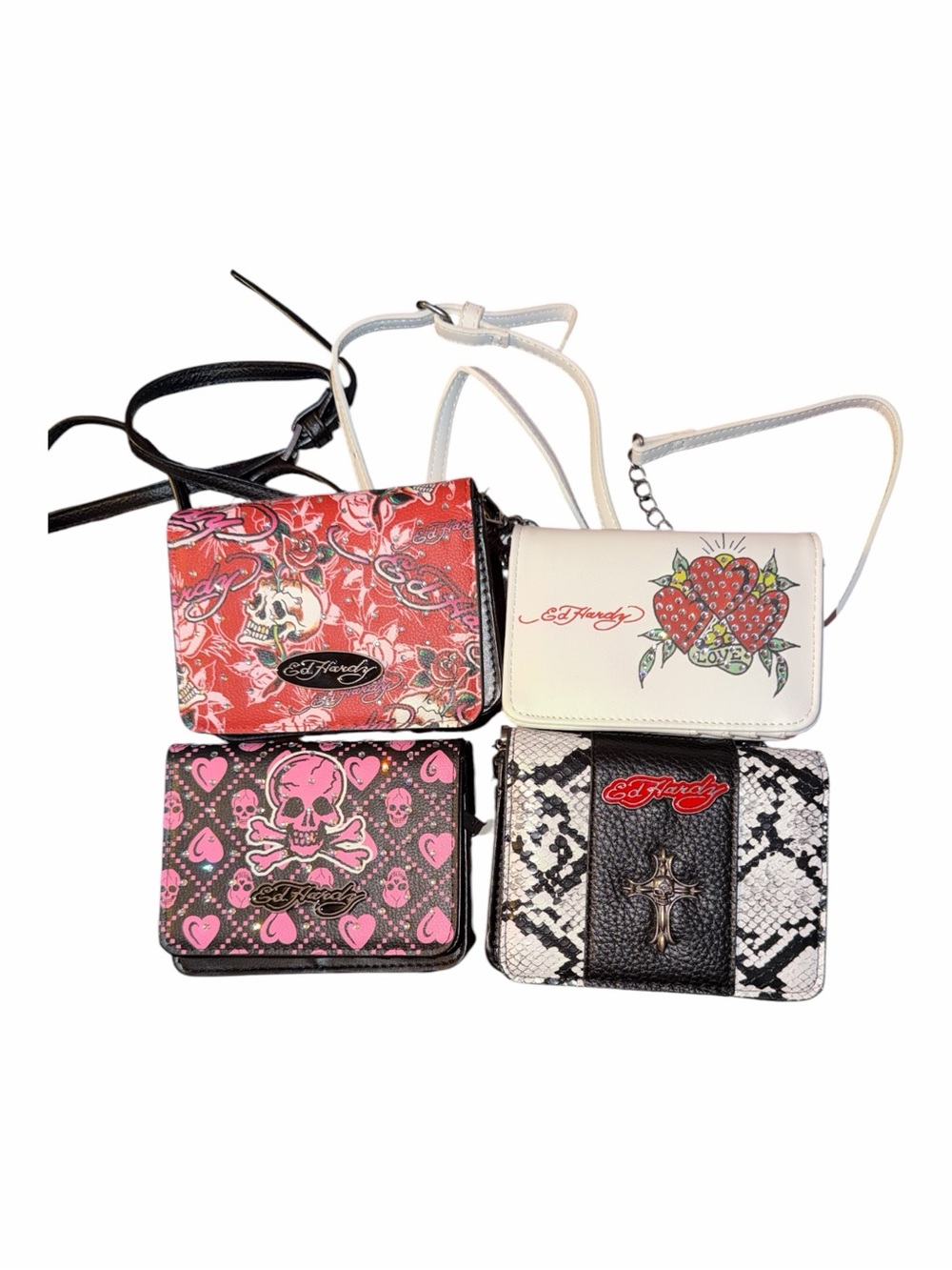 NWT Ed Hardy Y2K Micro Crossbody Bag Wallet On Chain ~ CHOOSE ONE